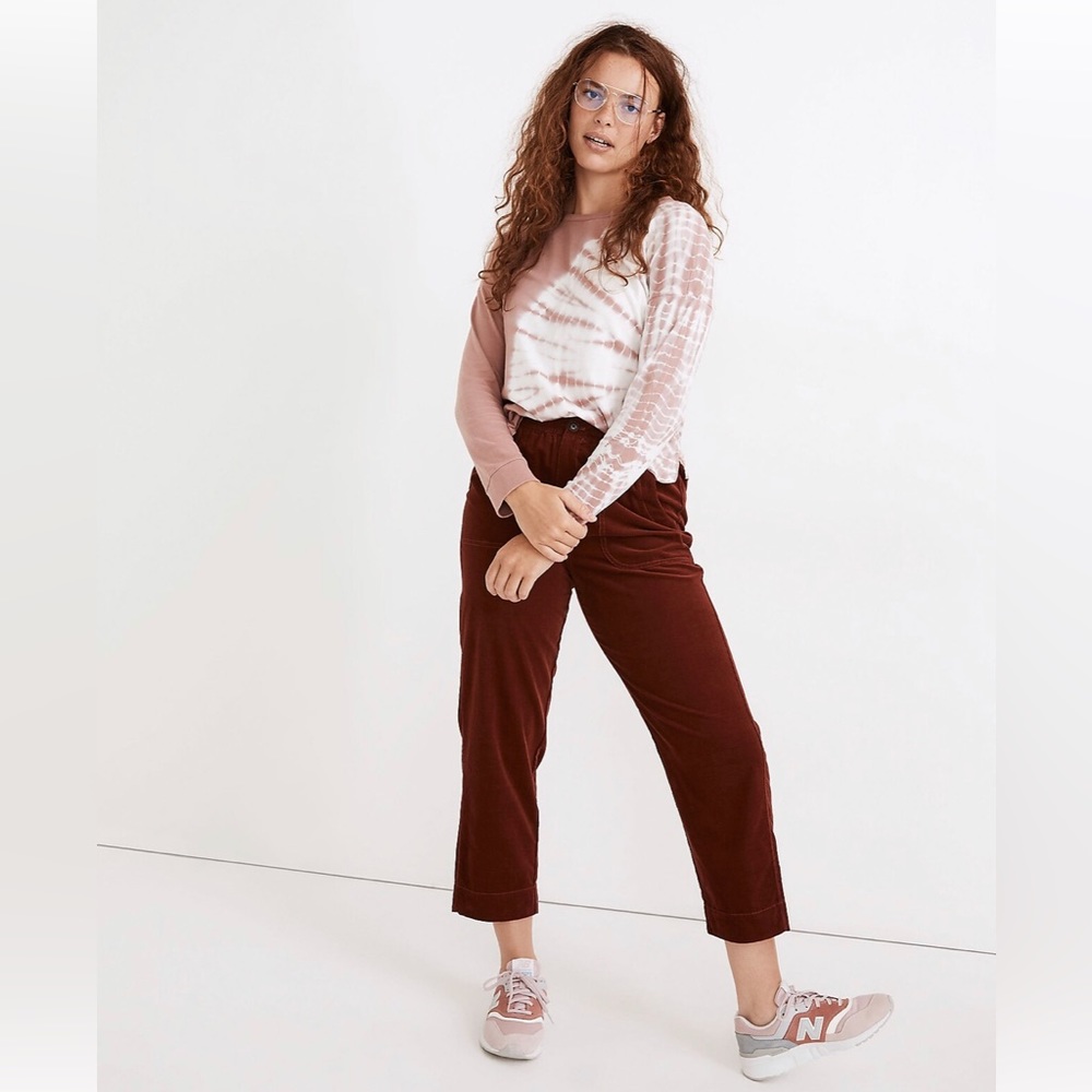 Madewell Huston Pull-On Crop Pant Corduroy